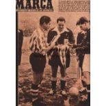 1957 EUROPEAN CUP QUARTER FINAL Athletic Bilbao v Manchester United played 16/1/1957 at San Mames