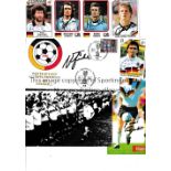 GERMANY AUTOGRAPHS A selection of autographed items including a 1966 World Cup cover signed by Uwe