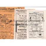 1940'S NON LEAGUE FOOTBALL PROGRAMMES Eighteen programmes with the home clubs represented by