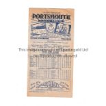 PORTSMOUTH V ARSENAL Programme for the game at Fratton Park, dated 21/4/48 in Arsenal's Championship