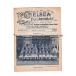 CHELSEA Programme for the home League match v Sheff. Weds. 7/3/1936, slightly creased. Generally