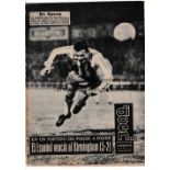 1961/62 FAIRS CUP Espanyol v Birmingham City played 15/11/1961 at Estadio Sarria, Barcelona. The