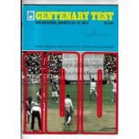 CRICKET MISCELLANY Programmes: Centenary Test in Melbourne 12-17/3/1977 signed by Mark Butcher on