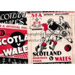 SCOTLAND V WALES Six programmes for matches at Hampden, 1949, 1951, 1953, 1955, 1957 and 1959.