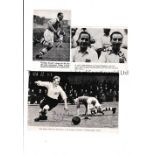 LEGEND AUTOGRAPHS Three separate autographs of Tom Finney, Stanley Matthews and Tommy Lawton (