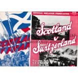 SCOTLAND Sixteen home programmes v France 1949 and 1951, Switzerland 1950 and 1957, Austria 1951 and