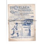 CHELSEA Programme for the home League match v Portsmouth 13/4/1935, slight vertical crease.