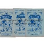 MILLWALL HOMES 1954/5 Eighteen programmes for the games at The Den. Generally good