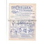 CHELSEA Programme for the home League match v Derby County 22/10/1932, ex-binder. Generally good