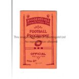 RUGBY LEAGUE / HUDDERSFIELD V BROUGHTON 1939 Programme for the game at Huddersfield dated 11/3/39.