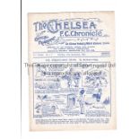 CHELSEA Programme for the home League match v Tottenham Hotspur 30/9/1933, very slight vertical