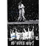 LEEDS UNITED AUTOGRAPHS Five b/w and colour autographed 8 x 6 photographs of former players