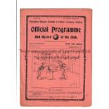 TOTTENHAM HOTSPUR Gatefold programme for the home League match v Notts County 20/2/1915, minor split