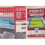 FOOTBALL PROGRAMMES FOR COLLECTION ONLY. Approximately 700 programmes from 1950's onwards. Burnley