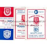 WALES V SCOTLAND / VIP ISSUES Three VIP programmes for matches at Ninian Park. All 3 official