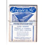 EVERTON V LEICESTER CITY 1937 Programme for the game at Goodison Park dated 27/12/37. Ex-binder