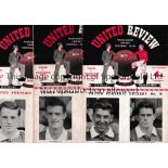 MANCHESTER UNITED Fifteen home programmes for season 1955/6 v Blackpool, Newcastle, Wolves, Luton,