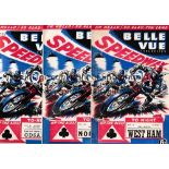 SPEEDWAY / BELLE VUE Forty eight home programmes: 24 x 1955 and 24 x 1956. Results entered.