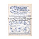 CHELSEA Programme for the home League match v Man. City 17/12/1932, ex-binder. Generally good