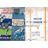 ENGLAND Seventeen home programmes including v Sweden 1947, Yugoslavia 1950 and France 1951 all at