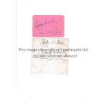 BOBBY MOORE AUTOGRAPH Original Bobby Moore autograph together with Frank Lampard snr on the same