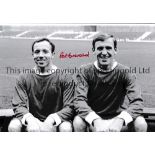 MANCHESTER UNITED AUTOGRAPHS Twenty 12 x 8 b/w and colour photos of former players including