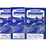 SPEEDWAY Twenty two programmes including 15 Oxford homes 1961 - 1966. Good