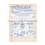 CHELSEA Programme for the home League match v Man. City 9/12/1933, ex-binder. Generally good