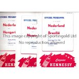 NETHERLANDS FOOTBALL PROGRAMMES Seven home programmes v Brazil 1963, Norway 1959, Hungary 1961,