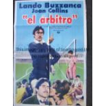 JOAN COLLINS FOOTBALL FILM POSTER Large poster for the Italian film, "El Arbitro" in 1974,