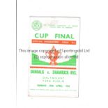 F.A. OF IRELAND CUP FINAL 1958 Programme for Dundalk v Shamrock Rovers 20/4/1958 in Dublin, very