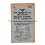 SPEEDWAY / BELLE VUE Four page programme for the meeting of several races on 13/8/1930, slight