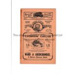 MANCHESTER UNITED Programme for the away League match v Hull City 21/3/1925, professional repair