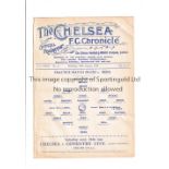 CHELSEA Single sheet programme for the Practice Match 19/8/1933, ex-binder. Generally good