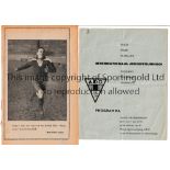 CHELSEA Two programmes: away v Middlesbrough 15/1/1927, ex-binder, no cover and 4 separate sheets