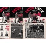 MANCHESTER UNITED Six home programmes for season 1954/5 v Everton, folded, minor repairs, slightly