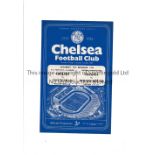 CHELSEA V TOTTENHAM HOTSPUR 1955 Joint issue Chelsea home programme for the Youth Cup tie and