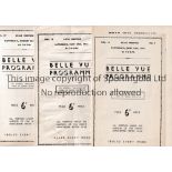 SPEEDWAY / BELLE VUE Six home programmes Speedway Cup 12/6/1943, Grand Prix 27/5/1944, British