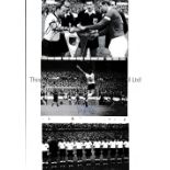WEST GERMANY AUTOGRAPHS Eight 6 x 4 mixed b/w and colour photos of former players Beckenbauer,