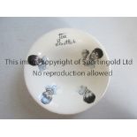 THE BEATLES A ceramic bowl with the portraits of all 4 Beatles on the lip. There are 5 chips