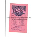 ILFORD V ST. ALBANS 1934 Programme for the League match at Ilford 15/12/1934, very slight horizontal