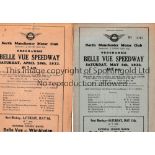 SPEEDWAY / BELLE VUE Two 4 page home programmes for 1933 v Wimbledon 6/5/1933 and The Rest 29/4/