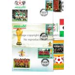 FOOTBALL MISCELLANY Includes 6 X 1986 Mexico World Cup first day covers hand stamped in St. Vincent,