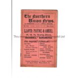 RUGBY LEAGUE / HUDDERSFIELD V YORK 1912 Programme for the game at Huddersfield dated 21/12/12.