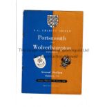 1949 CHARITY SHIELD AT ARSENAL FC Programme for Portsmouth v Wolves 19/10/1949, slight vertical