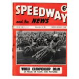 SPEEDWAY MAGAZINE Fourteen magazines including Speedway and Ice News X 9 from 1951 - 1954,