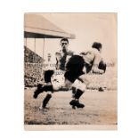 WALES V ENGLAND 1951 Original 10" X 8" action Press photo with small paper notation on the reverse