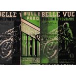 SPEEDWAY / BELLE VUE Seven home programmes for 1939 including World Championship Round 8/7 and 19/8,