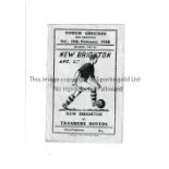 NEW BRIGHTON Home programme for the match v Tranmere Rovers Division 3 North, played on 14/2/48.