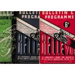 SPEEDWAY / BELLE VUE Seven home programmes for 1938 including New Cross 30/8 X 2, Bristol 7/5 & 4/6,